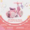 JoyRydz 6V Electric Baby Balance Bike with Bubble Machine,4 in 1 Toddler Balance Bike w/Remote for 1 Year Old Boys Girls Kids Bubble Bike Ride on Toys w/Powered Motor,Music,LED Lights (Purple) view 2