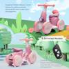 JoyRydz 6V Electric Baby Balance Bike with Bubble Machine,4 in 1 Toddler Balance Bike w/Remote for 1 Year Old Boys Girls Kids Bubble Bike Ride on Toys w/Powered Motor,Music,LED Lights (Purple) view 3