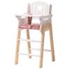 ROBOTIME Wooden Baby Doll High Chair, Pink Wooden Baby Doll Chair for 18 Inch Dolls, Pretend Play High Chair Baby Doll Accessories, Small view 1