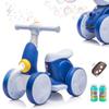JoyRydz 6V Electric Baby Balance Bike with Bubble Machine,4 in 1 Toddler Balance Bike w/Remote Control for 1 Year Old Boys Girls Kids Bubble Bike Ride on Toys w/Powered Motor,Music,LED Lights (Blue) view 1