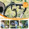 2 Pack Stroller Hooks,6.3" Large Stroller Clips,Stroller Hook for Hanging Diaper Bags and Shopping,Universal Stroller Accessories for Mommy,Large Carabiner Clip Heavy Duty view 3