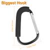 2 Pack Stroller Hooks,6.3" Large Stroller Clips,Stroller Hook for Hanging Diaper Bags and Shopping,Universal Stroller Accessories for Mommy,Large Carabiner Clip Heavy Duty view 4
