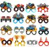 Jenaai 32 Pcs Monster Truck Party Favors Paper Glasses Monster Truck Party Decorations Supplies Photo Booth Props Cool Car Theme Eyeglasses for Baby Shower Birthday Classroom Rewards Goodie Bag Filler view 1