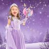 EnchantZone Light Up Snowflake Wand with Spinning LEDs and Sound Magic Princess Toys for Kids Girls Birthday Cosplay Party Favors, Pink view 3