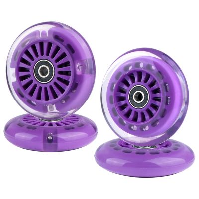 Gladeer 90mm Wiggle Car Polyurethane Replacement Wheels Set Upgrades for PlasmaCar Ride-on Toys Wiggle Car Replacement Wheels, 4-Pack (Purple)