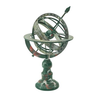 Armillary Sphere, Metal Globe Decor, The Metal Globe Decoration Features Dust-Proof and Waterproof Design That can Rotate 360 Degrees, Earth Globe for Styling on Bookshelves Nightstands