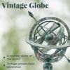 Armillary Sphere, Metal Globe Decor, The Metal Globe Decoration Features Dust-Proof and Waterproof Design That can Rotate 360 Degrees, Earth Globe for Styling on Bookshelves Nightstands view 4