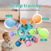 Baby Montessori Teething Toys for 0-6 6-12 Months Infant Teethers Sensory Toys for Babies 0 3 6 9 12 18 Months Learning Developmental Chew Rattle Toys Shower Gifts for 1 2 Year Old Girls Boys Yellow view 3