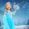 EnchantZone Light Up Snowflake Wand with Spinning LEDs and Sound Magic Princess Toys for Kids Girls Birthday Cosplay Party Favors, Blue view 4
