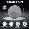 10 Pack Moon Stress Balls 2.8 inch Hand Muscle Exercise Pressure Ball Soft Foam Stress Relief Anxiety Fidget Relief Squeeze Ball for Student Adult School Office Festivals Gifts (Grey, 10) view 2