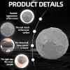 10 Pack Moon Stress Balls 2.8 inch Hand Muscle Exercise Pressure Ball Soft Foam Stress Relief Anxiety Fidget Relief Squeeze Ball for Student Adult School Office Festivals Gifts (Grey, 10) view 3