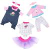 3 Sets Baby Doll Clothes for 14-18 Inch Dolls, 16 Inch Baby Doll Clothes Dresses and Accessories Outfits for New Born 15 Inch Baby Dolls(No Doll) view 1