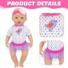 3 Sets Baby Doll Clothes for 14-18 Inch Dolls, 16 Inch Baby Doll Clothes Dresses and Accessories Outfits for New Born 15 Inch Baby Dolls(No Doll) view 2