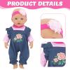 3 Sets Baby Doll Clothes for 14-18 Inch Dolls, 16 Inch Baby Doll Clothes Dresses and Accessories Outfits for New Born 15 Inch Baby Dolls(No Doll) view 3
