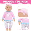 3 Sets Baby Doll Clothes for 14-18 Inch Dolls, 16 Inch Baby Doll Clothes Dresses and Accessories Outfits for New Born 15 Inch Baby Dolls(No Doll) view 4