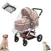 Unisize Pet Stroller Rain Cover - Foldable Clear Protection for Snow, Rain, Wind - Suitable for Various Pet Stroller Models view 1