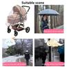 Unisize Pet Stroller Rain Cover - Foldable Clear Protection for Snow, Rain, Wind - Suitable for Various Pet Stroller Models view 3