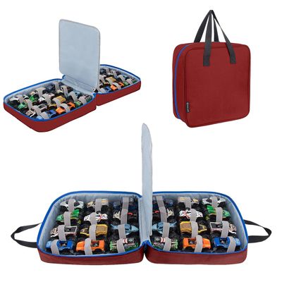 KISLANE 24-Slot Monster Truck Storage Case Portable 1:64 Monster Truck Organizer with Secure Elastic Slots, Carrying Storage Bag for Collectors & Travel