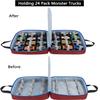 KISLANE 24-Slot Monster Truck Storage Case  Portable 1:64 Monster Truck Organizer with Secure Elastic Slots, Carrying Storage Bag for Collectors & Travel view 2