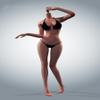 1/6 Scale Female Body,12inch Super Flexible Seamless Female Figure Body Makeup Version with Undetachable Feet Tall and Slender Miniature Action Figure (Copper Suntan Skin) view 4