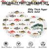 170PCS Fishing Birthday Party Decorations Gone Fishing Party Decorations Include Plates, Cups, Cutlery, Banner, Tablecloth for Ofishally One Birthday Decorations view 3