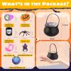 Halloween Party Favor for Kids, 48 Pack Prefilled Small Plastic Witch Cauldron Halloween Miniatures Novelty Toy in Bulk, Halloween Trick or Treat Toys Prizes Rewards Gifts Miniatures for Kids view 2