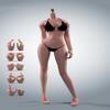 1/6 Scale Female Body,12inch Super Flexible Seamless Female Figure Body Makeup Version with Undetachable Feet Tall and Slender Miniature Action Figure (Suntan Skin) view 2