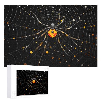 1000 PCS Jigsaw Puzzle for Adults Wooden Challenging Puzzle Spider in Web Custom Personalized Picture Puzzle for Adults & Kids Family Game Nights Wooden Puzzle