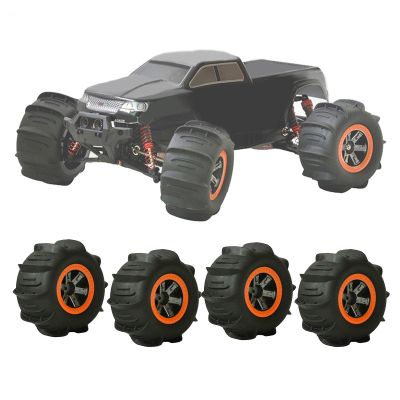 1:12 1/12 RC Car Wheel Rims Kit Sand Beach Assembly Upgrade Tire Tyre Hex Hubs Model for 9116 104009 Vehicles Off-Road Drifting Modification Accessories (Color : 4 Pieces)
