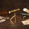 Antique Brass Kaleidoscope Gift for Men, Kids and Adults, Vintage Collectibles for Birthday, Christmas Any Occasion, Unique Gift Idea (with Stand, One) view 2
