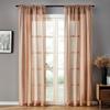 HooHero Brown High Grade Elegant Sheer Curtains Living Kids Baby Room Home Decoration Voile Gauze Curtain Rod Pockets Panel Drape view 1