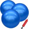 GCQJOQ 3 Pcs 9 Inch Inflatable Bouncy Balls with Hand Air Pump for Indoor Outdoor Play Balls (Blue) view 1