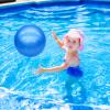 GCQJOQ 3 Pcs 9 Inch Inflatable Bouncy Balls with Hand Air Pump for Indoor Outdoor Play Balls (Blue) view 3