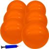 GCQJOQ 6 Pcs 9 Inch Inflatable Bouncy Balls with Hand Air Pump for Indoor Outdoor Play Balls (Orange) view 1