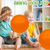 GCQJOQ 6 Pcs 9 Inch Inflatable Bouncy Balls with Hand Air Pump for Indoor Outdoor Play Balls (Orange) view 3