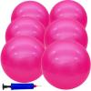 GCQJOQ 6 Pcs 9 Inch Inflatable Bouncy Balls with Hand Air Pump for Indoor Outdoor Play Balls (Pink) view 1