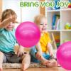 GCQJOQ 6 Pcs 9 Inch Inflatable Bouncy Balls with Hand Air Pump for Indoor Outdoor Play Balls (Pink) view 3