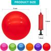 GCQJOQ 12 Pcs Inflatable Playground Balls for Kids, 9 Inch Bouncy Balls with Hand Air Pump for Indoor Outdoor Play Balls view 2