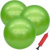 GCQJOQ 3 Pcs Green Playground Balls for Kids, 9 Inch Inflatable Bouncy Balls with Pump for Indoor Outdoor Play Balls, St. Patrick's Day Party (Green) view 1