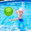 GCQJOQ 3 Pcs Green Playground Balls for Kids, 9 Inch Inflatable Bouncy Balls with Pump for Indoor Outdoor Play Balls, St. Patrick's Day Party (Green) view 3