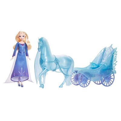 Mattel Disney Frozen Elsa Fashion Doll with Removeable Dress & Shoes, Mythical Horse-Like Nokk & Adventure Carriage, Inspired by Frozen: Winter Festival