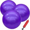 GCQJOQ 3 Pcs 9 Inch Inflatable Bouncy Balls with Hand Air Pump for Indoor Outdoor Play Balls (Purple) view 1