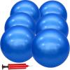 GCQJOQ 6 Pcs 9 Inch Inflatable Bouncy Balls with Hand Air Pump for Indoor Outdoor Play Balls (Blue) view 1