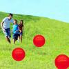 GCQJOQ 6 Pcs 9 Inch Inflatable Bouncy Balls with Hand Air Pump for Indoor Outdoor Play Balls (red) view 2
