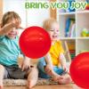 GCQJOQ 6 Pcs 9 Inch Inflatable Bouncy Balls with Hand Air Pump for Indoor Outdoor Play Balls (red) view 3