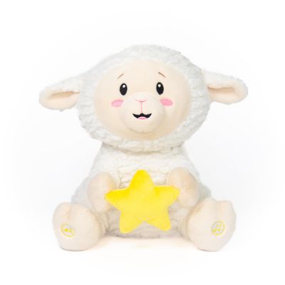 Cuddle Barn - Twinkling Levi | Animated Musical Lamb Stuffed Animal Baby Plush Toy with Soothing Light and Volume Control Plays 15 Minutes of Lullabies, 11 inches