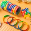 60 Pcs Inspirational Wristbands for Students  Self-Affirmation Phrase Bracelet  Motivational Quotes Rubber Bracelets  Back to School Gift for Students Kids view 3