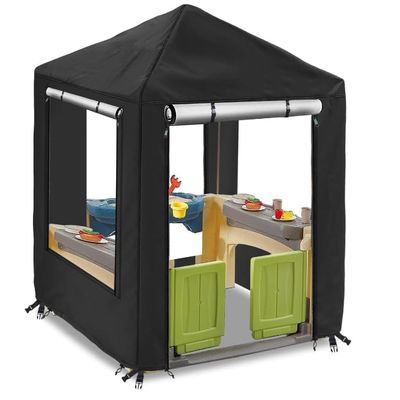 Playhouse Cover, Kids Playhouse Cover for Outdoor Waterproof,Suitable for Step2 Kids Playhouses and Playhouses of The Same Size as Other Brands Kids Playhouses  49.5 W x 49.5 D x 60.2 H