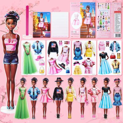 Magnetic Dress Up Dolls, Magnetic Princess Dress Up Paper Dolls, Magnetic Dress Up Dolls for Girls Ages 4-10 Learning Created Imagine Set Birthday Gift (Eva)