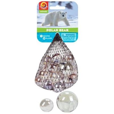 Polar Bear Marble Net 25 Piece Set - 24 Player Marbles & 1 Shooter Marble